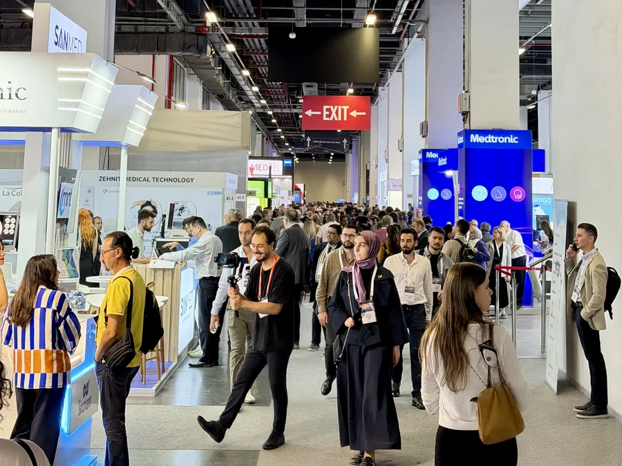 A crowded corridor in the IFOS 2026 exhibition area